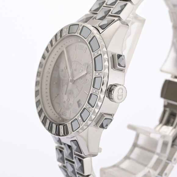 Christian Dior CD114313 Christal 38mm Silver Diamond Watch B&P - $4395 MSRP main image 13